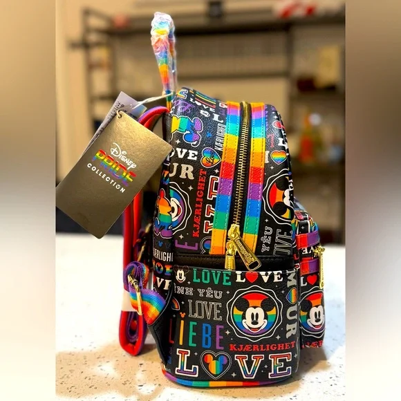 Disney Parks Mickey Mouse Loungefly Mini Backpack Disney Pride New with Tags - Picture 3 of 5